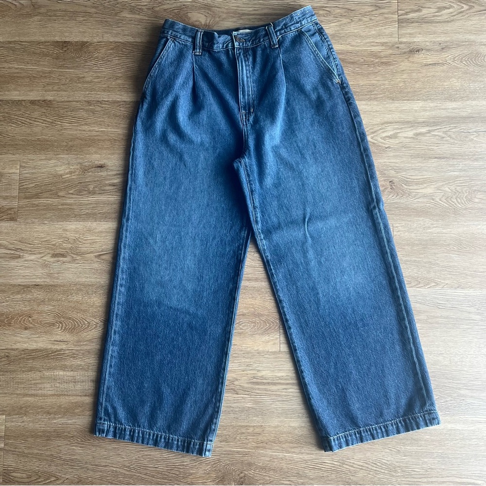 Madewell Blue Flare Wide Leg Jeans